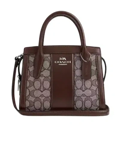 Coach Andrea Jacquard Shoulder Bag In Black