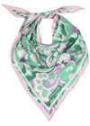 Coach Andrea Patterned Silk Triangle Scarf In Multi