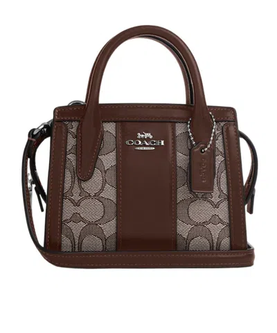 Coach Andrea's Signature Jacquard Shoulder Bag In Red
