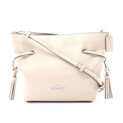 Coach Andy Leather Shoulder Bag In White