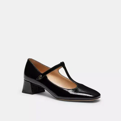 Coach Angelina T Strap Mary Jane In Black