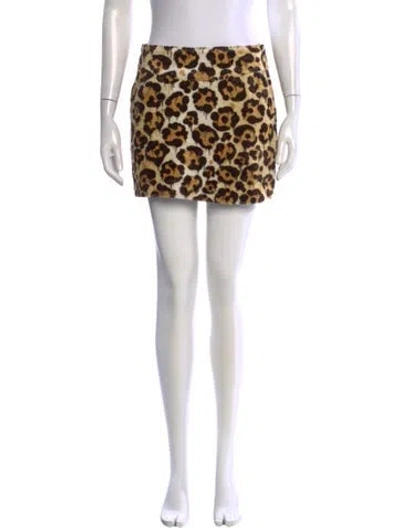 Pre-owned Coach Animal Print Mini Skirt In Multi
