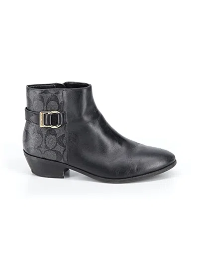 Pre-owned Coach Ankle Boots In Black