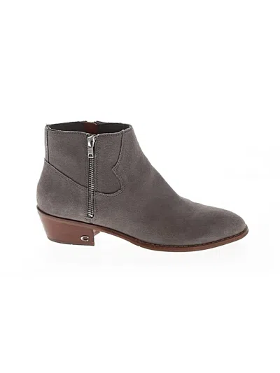 Pre-owned Coach Ankle Boots In Gray