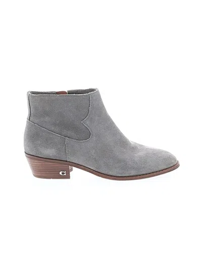 Pre-owned Coach Ankle Boots In Gray