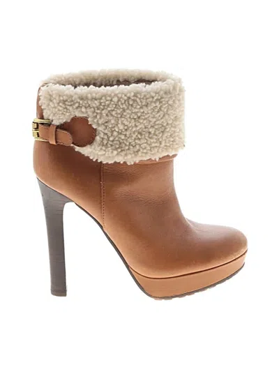 Pre-owned Coach Ankle Boots In Tan