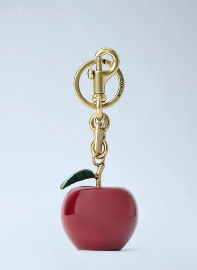 Coach Apple Bag Charm In Silver