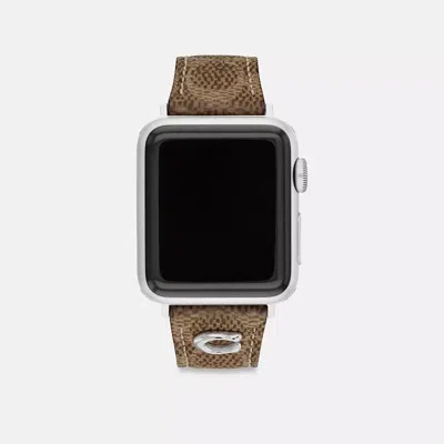 Coach Apple Watch Strap, 38mm, 40mm And 41mm In Brown