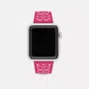 Coach Apple Watch® Strap, 38mm, 40mm And 41mm In Fuschia