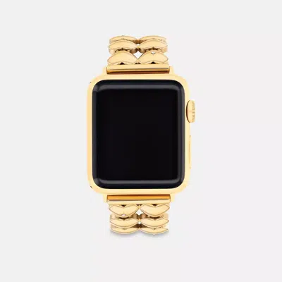 Coach Apple Watch Strap, 38mm, 40mm And 41mm In Gold