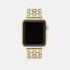 Coach Apple Watch® Strap, 38mm, 40mm And 41mm In Gold