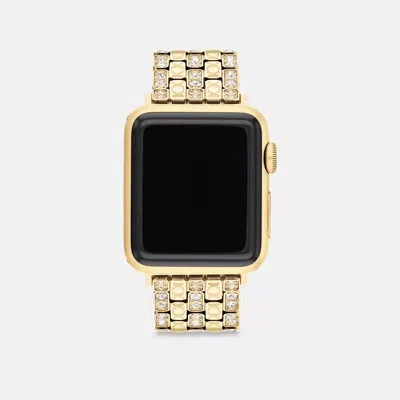 Coach Apple Watch® Strap, 38mm, 40mm And 41mm In Gold
