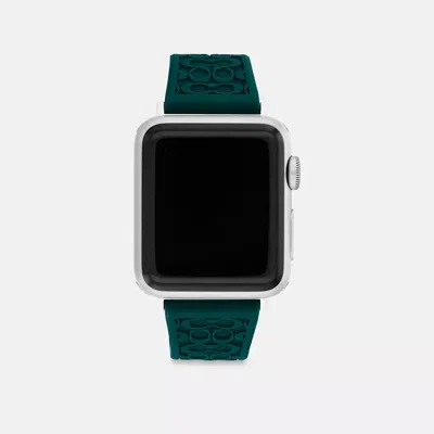 Coach Apple Watch® Strap, 38mm, 40mm And 41mm In Green