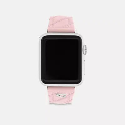 Coach Apple Watch Strap, 38mm, 40mm And 41mm In Pink