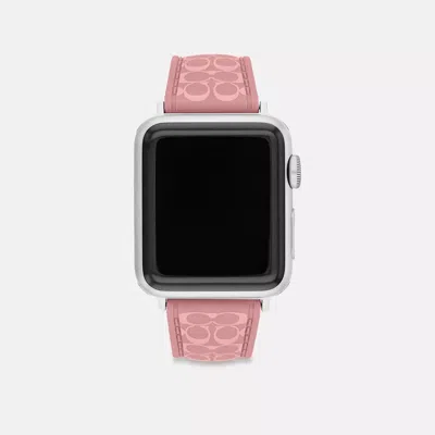Coach Apple Watch® Strap, 38mm, 40mm And 41mm In Pink
