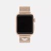 Coach Apple Watch® Strap, 38mm, 40mm And 41mm In Rose Gold