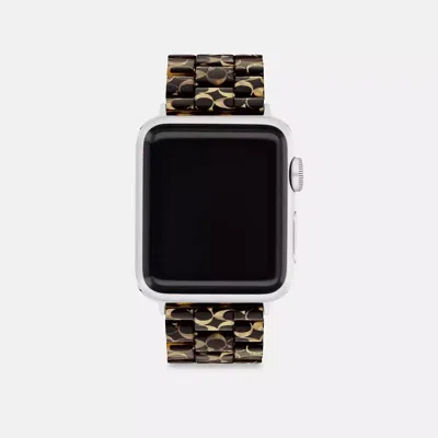 Coach Apple Watch® Strap, 38mm, 40mm And 41mm In Signature Tortoise