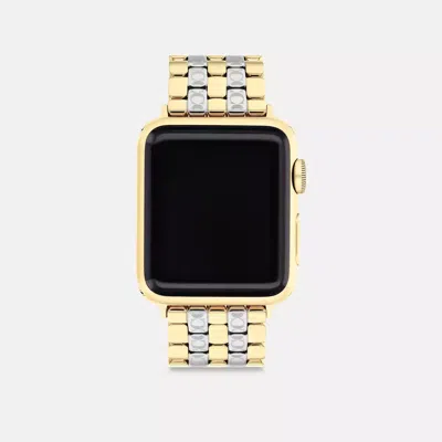 Coach Apple Watch® Strap, 38mm, 40mm And 41mm In Gold