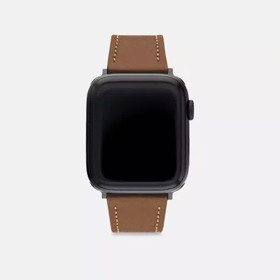 Coach Apple Watch® Strap, 42mm And 44mm In Saddle