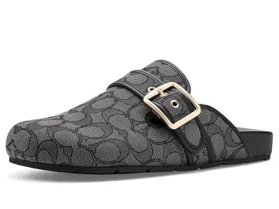 Coach Archival Buckle Clogs In Signature Jacquard In Multi