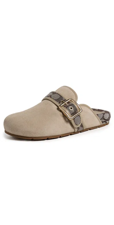 Coach Archival Buckle Clogs Oat