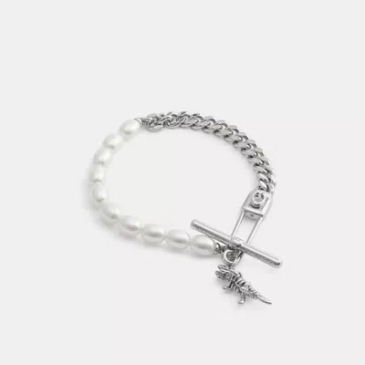 Coach Armband Mit Sicherheitsverschluss, Skelett Rexy Und Perle