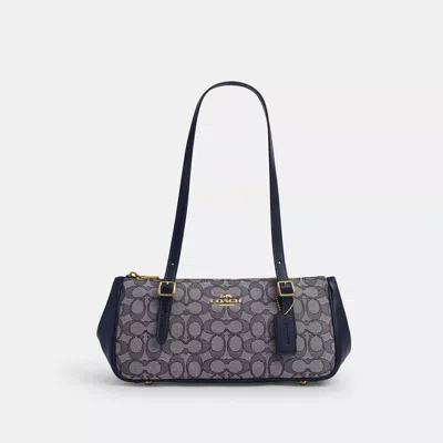 Coach Asher Shoulder Bag In Signature Jacquard In Blue