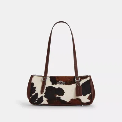 Coach Asher Shoulder Bag With Cow Print In Multi