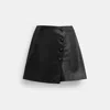Coach Asymmetrical Leather Skirt