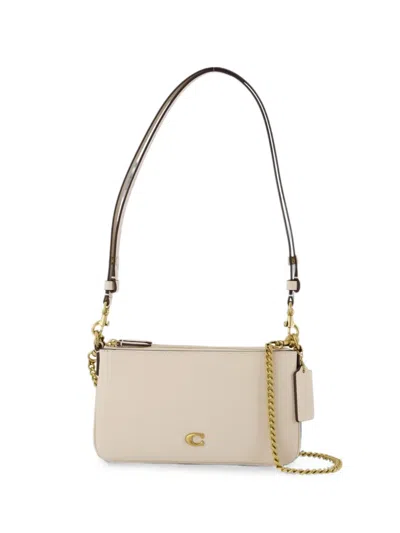 Coach Audrey Leather Crossbody Bag In Neutral