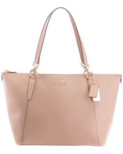 Coach Ava Leather Tote In Pink
