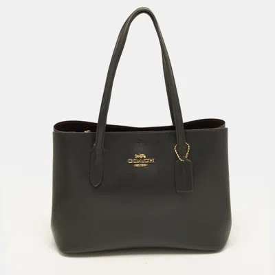 Pre-owned Coach Avenue Black Leather Tote