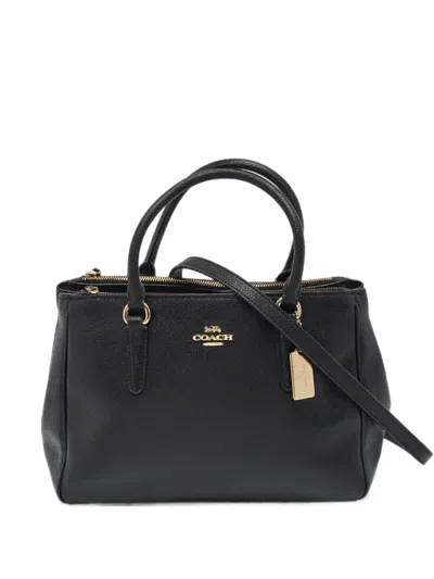 Pre-owned Coach Avenue Carryall Double-zip Tote Bag In Black