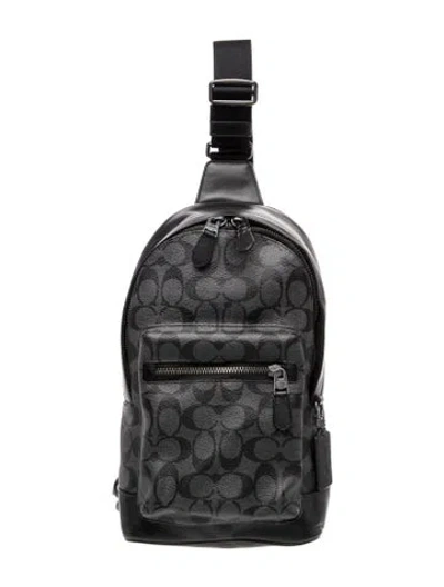 Pre-owned Coach Backpack In Black