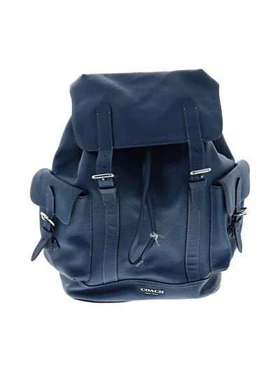 Pre-owned Coach Backpack In Blue
