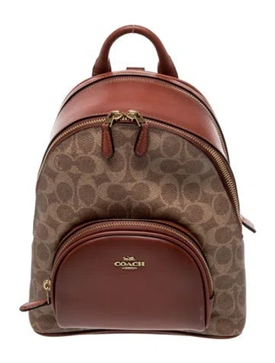 Pre-owned Coach Backpack In Brown