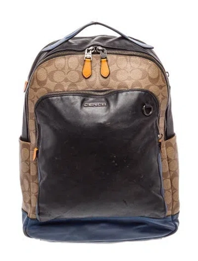 Pre-owned Coach Backpack In Brown
