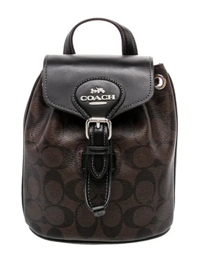 Pre-owned Coach Backpack In Brown