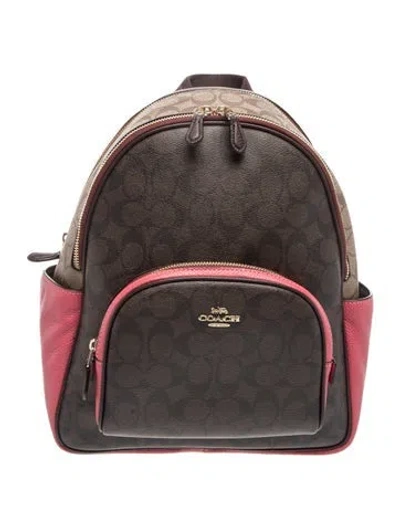 Pre-owned Coach Backpack In Brown