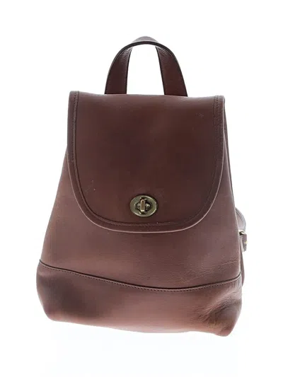 Pre-owned Coach Backpack In Brown