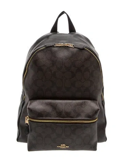 Pre-owned Coach Backpack In Brown