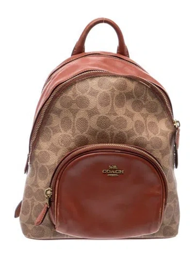 Pre-owned Coach Backpack In Brown