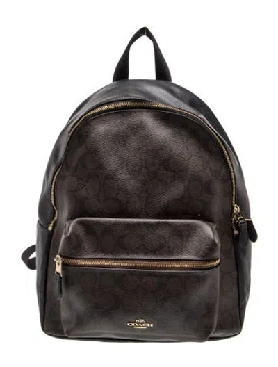 Pre-owned Coach Backpack In Brown