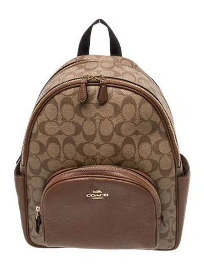 Pre-owned Coach Backpack In Brown