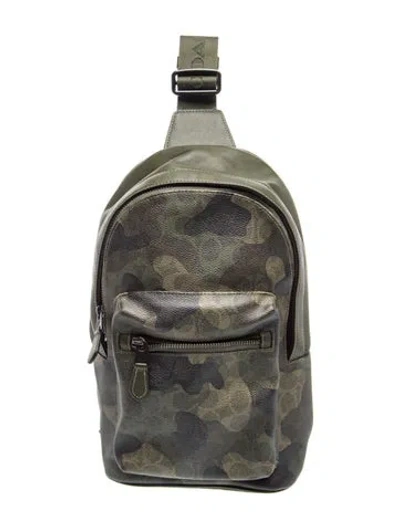 Pre-owned Coach Backpack In Green