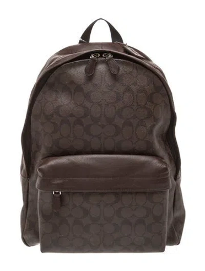 Pre-owned Coach Backpack In Grey