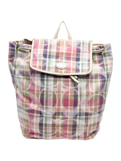 Pre-owned Coach Backpack In Multi