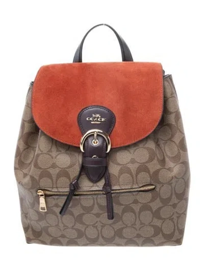 Pre-owned Coach Backpack In Multi