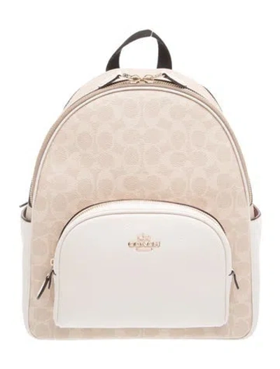 Pre-owned Coach Backpack In Neutrals