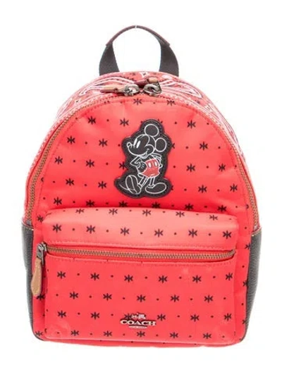 Pre-owned Coach Backpack In Red